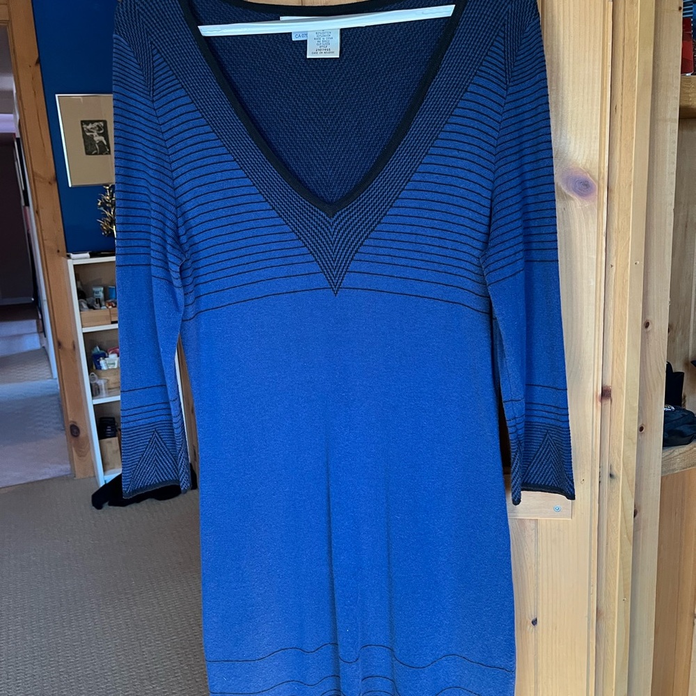 Max Studio Royal Blue Long Sleeve Dress